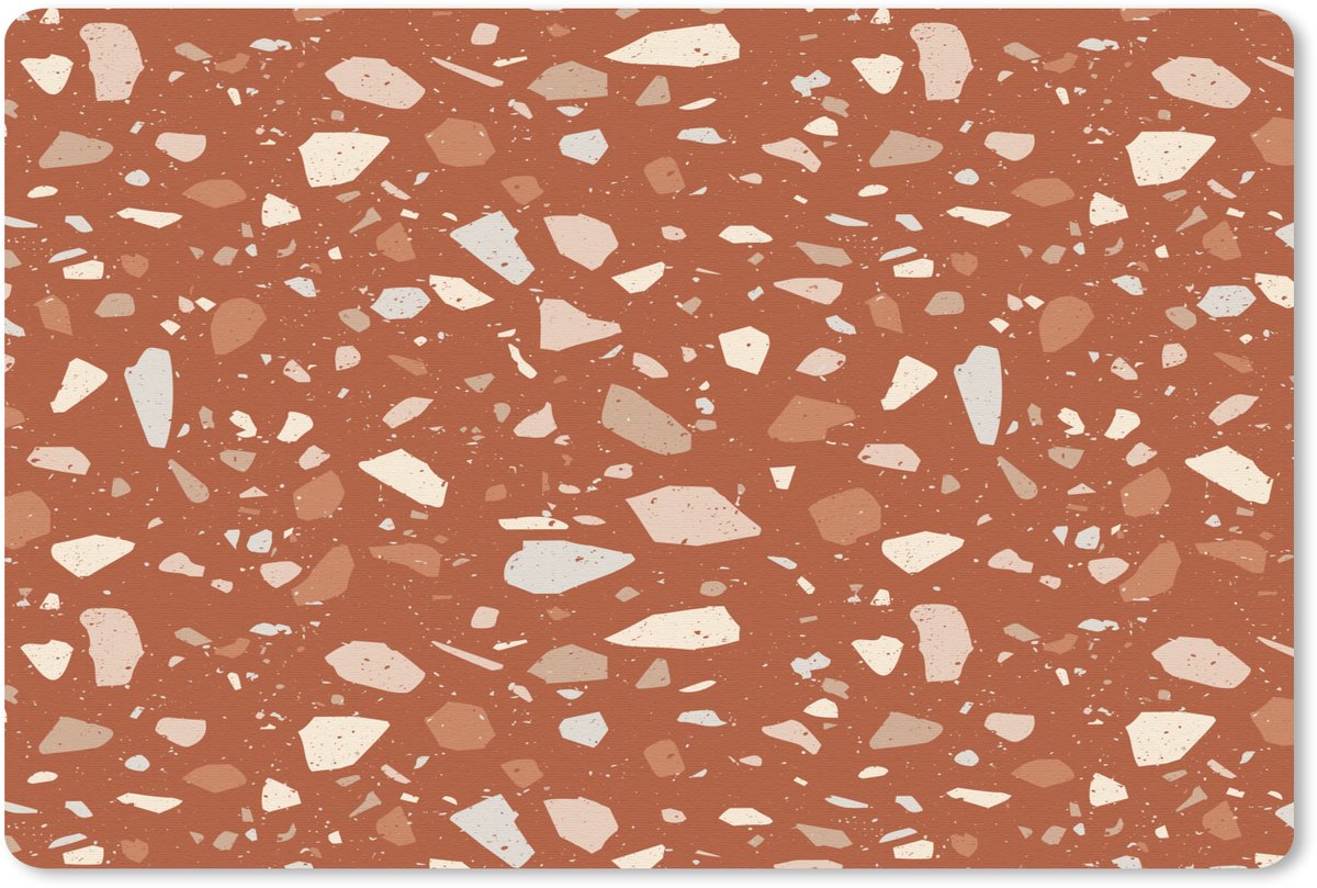 Muismat 27x18 cm - Mousepad Terrazzo - Patroon - Klei - Muismatten