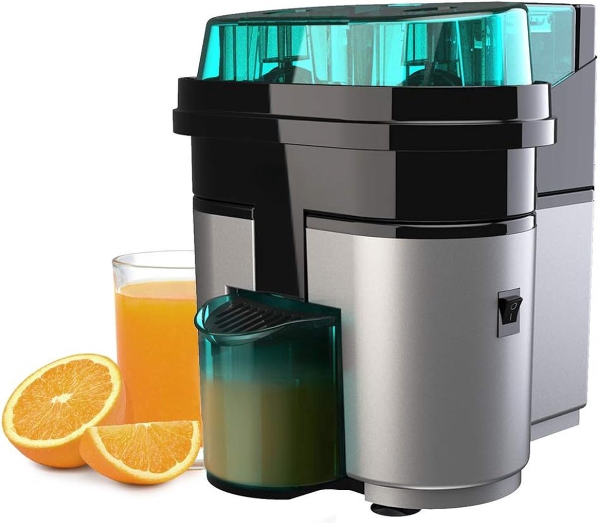 WNHB® Elektrische citruspers automatisch - Sinaasappelpers 90W - Citruspers met opvangbak 0.5L