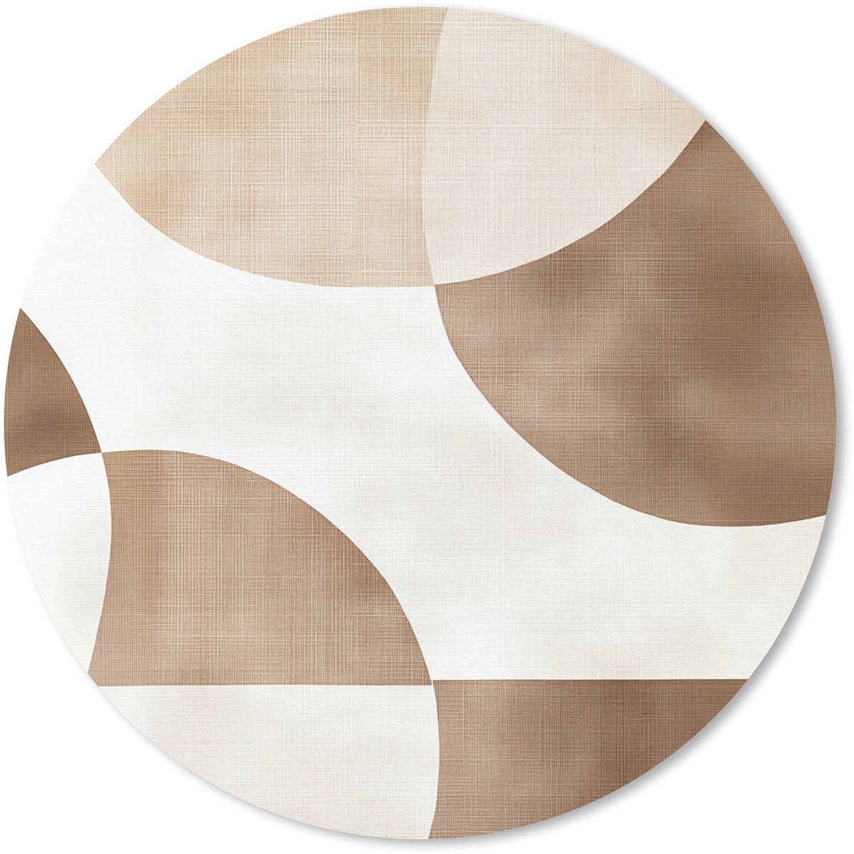 Muismat rond 40x40 cm - Mousepad Snijdende cirkels - Overlappende vlakken - Ronde muismatten