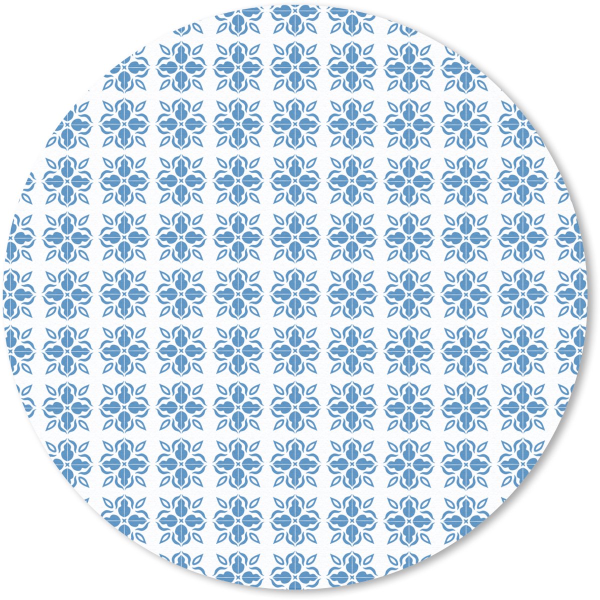 Muismat rond 50x50 cm - Mousepad Zee - Sfeer - Blauw - Wit - Ronde muismatten