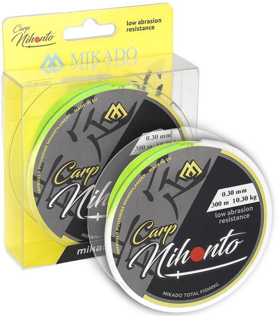 Nylon Karper Vislijn 0,35 mm – 12,2 kg – 300 m – Fluo Geel – Mikado — afbeelding 3