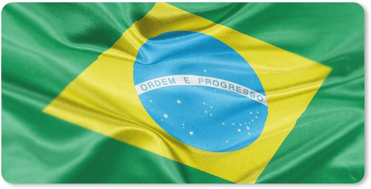Muismat XXL 80x40 cm - Bureau onderlegger - Bureau mat Close-up van de vlag van Brazilië - Bureaumat - Gaming mousepad xl - Bureaulegger groot - Computer deskmat