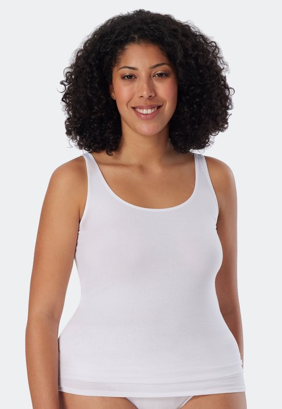 Schiesser Top 2-pack biologisch katoen wit - 95/5 Dames Onderhemd - wit
