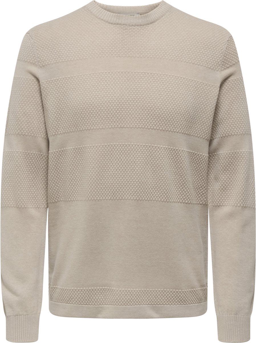 Only & Sons Trui Onsmalik Reg 12 Pinaple Crew Knit N 22033298 Silver Lining Mannen Maat - XL