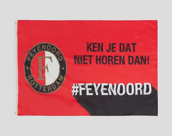 Feyenoord Vlag Ken je dat niet horen dan! 152 x 91 cm 'official item'