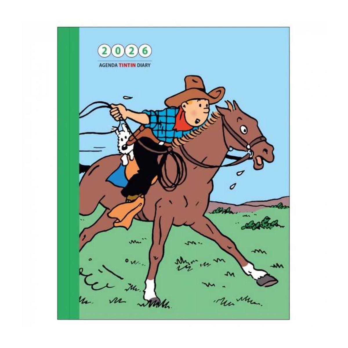 Agenda 2026 - Groot - Kuifje op paard - Kuifje in Amerika - 15x21 cm