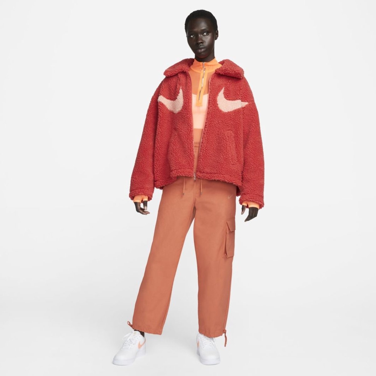 Nike Fleece Vest Swoosh Sherpa Limited Edition Rood
