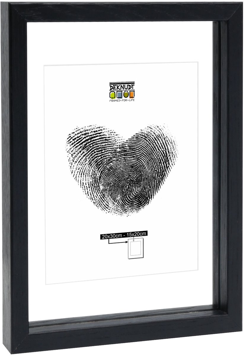 Deknudt Frames fotolijst met zwevend effect S68SG2 - zwart - 20x30 cm
