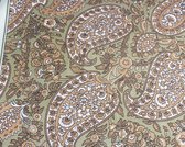 Kara scarf- Dames- Bandana's- Halsdoek- Sjaaltje- Viscose Zijde- 70x70cm- paisley print- Bruin kaki