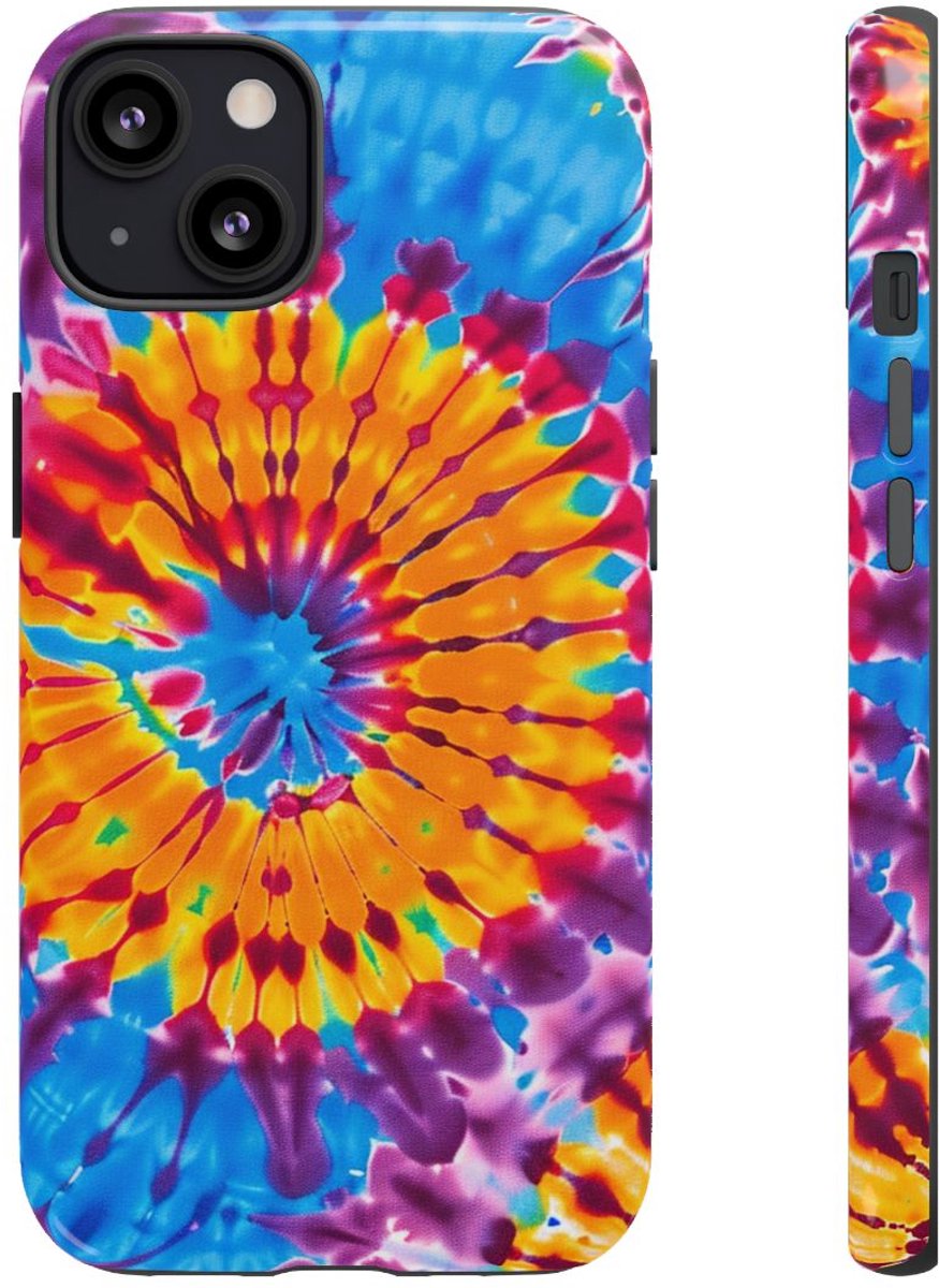 Vrolijk Tie-Dye Spiraalpatroon – Telefoonhoesje Geschikt voor iPhone 13