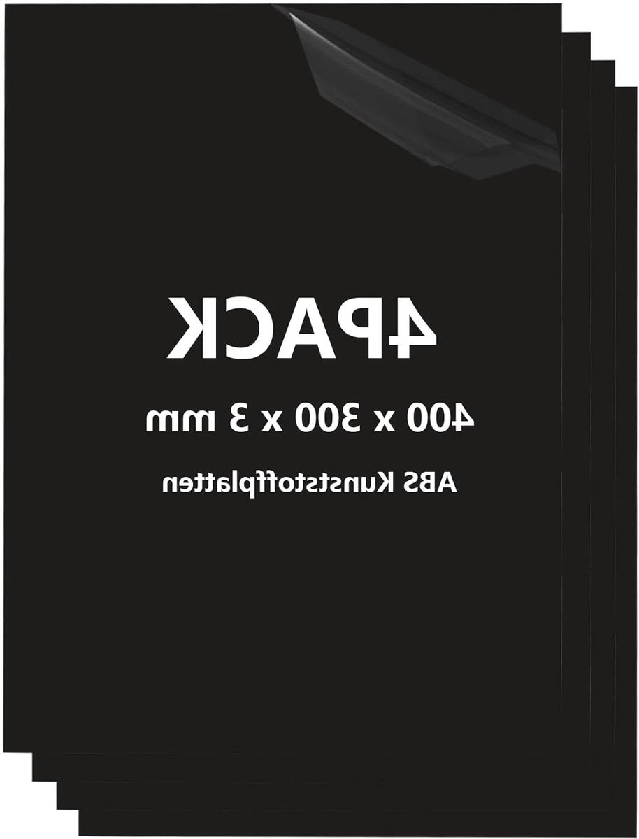 ABS kunststof platen voor buiten - 3 mm - 40 x 30 cm - zwart - modelbouw - zandtafel - knutselen