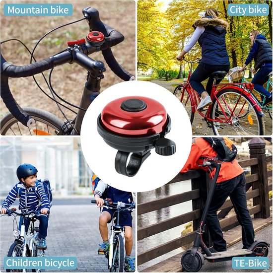 Honhoha Klaxon De Vélo - Petite Cloche De Vélo Classique En Aluminium | Cloche De VTT Avec Klaxon De Vélo, Sonnerie Forte, Cloche De Cyclisme Pour
