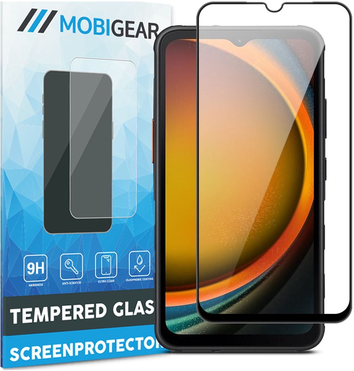 Mobigear Screenprotector geschikt voor Samsung Galaxy Xcover 7 Pro Glazen | Mobigear Premium Screenprotector - Case Friendly - Zwart