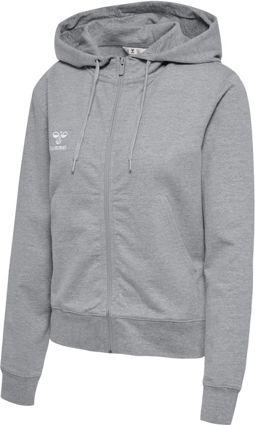 Hummel Damen Trainingsjacke Hmlgo Zip Hoodie Woman Grey