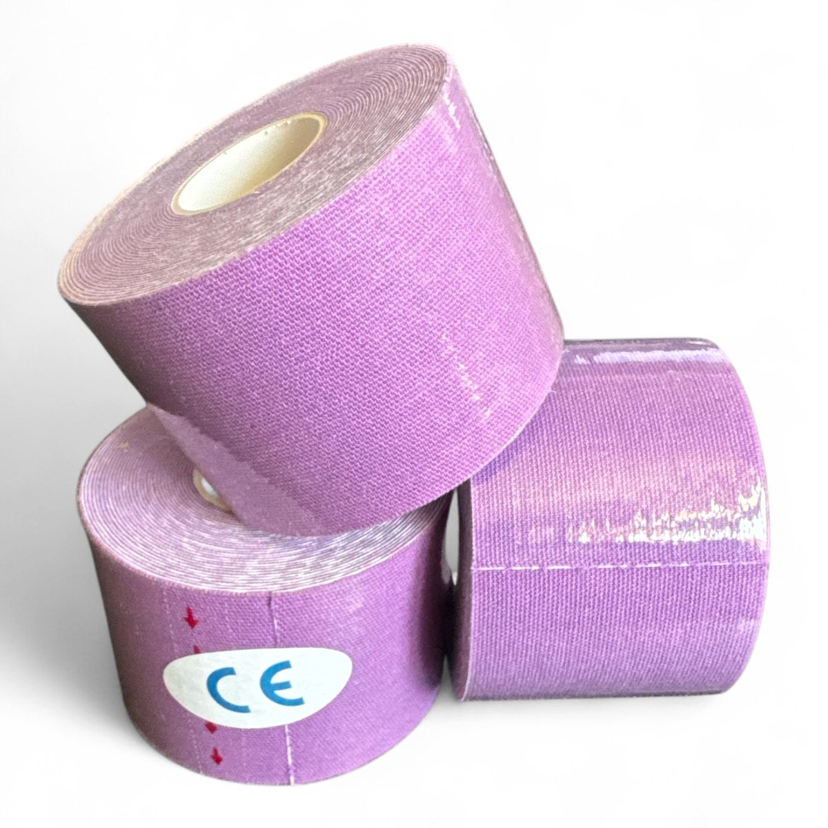 Inuk - Kinesiotape - Sporttape - Premium Quality - 3 rollen Paars - Watervast - Topsport - voorkom blessures