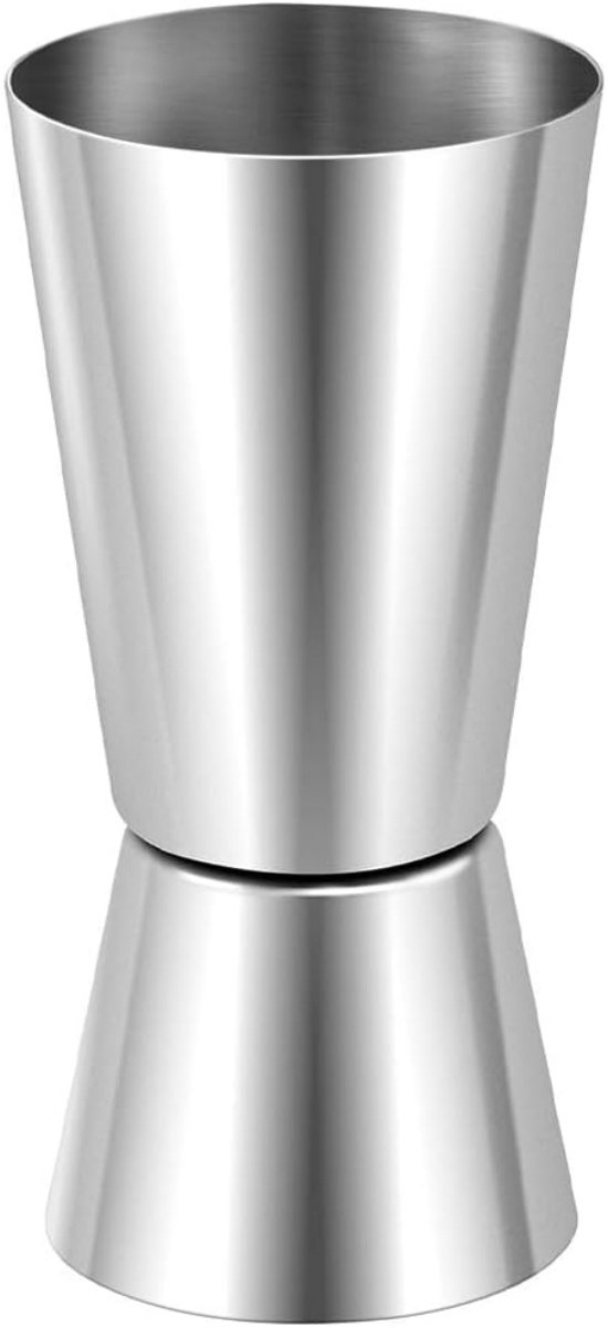 EXCITAT Maatbeker - Cocktailmaatbeker - Maatbeker van roestvrij staal - Geschikt voor thuis, bar, feest, restaurant - Zilver