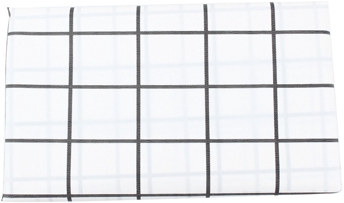 PVC Tafelkleed - Oliebestendig, voor eet- en keukentafel, eindtafelkleedbescherming - Zwart-wit ruitpatroon - Voor thuisgebruik