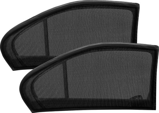 TTD® Luxe Zonnescherm Auto Zijruit - Set van 2 Stuks - Volledig Bedekkende Hoes van Flexibele en Verduisterende Mesh - Ramen Kunnen Alsnog Geopend Worden - Zonnescherm Auto Baby