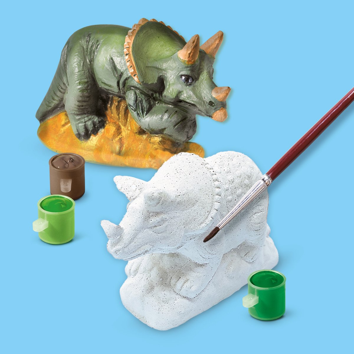 SES Creative – Gieten en Schilderen – Dino’s – met gietmallen, gips, verf en penseel – vanaf 5 jaar — afbeelding 3