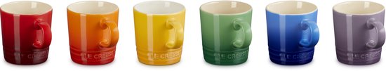 Tasses à expresso Le Creuset Vancouver 100 ml, couleurs arc-en-ciel, Set de 6