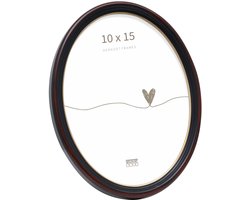 Deknudt Frames fotolijst S100F9 - zwart / bruin - ovaal - 10x15 cm