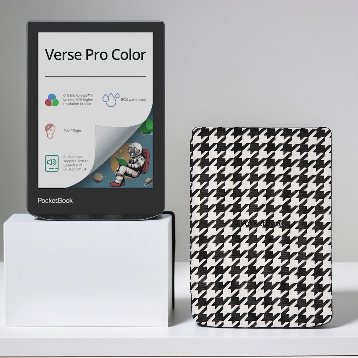 PocketBook Verse Pro Color - Stormy Sea + Zwart/wit geruit