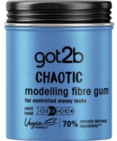Got2b Men Chaotic Fibre Haar Gum – Haarpaste – Haarstyling - Gecontroleerde Warrige Look - Langdurige Hold - Vegan Formule - Voordeelverpakking - 6 x 100 ml