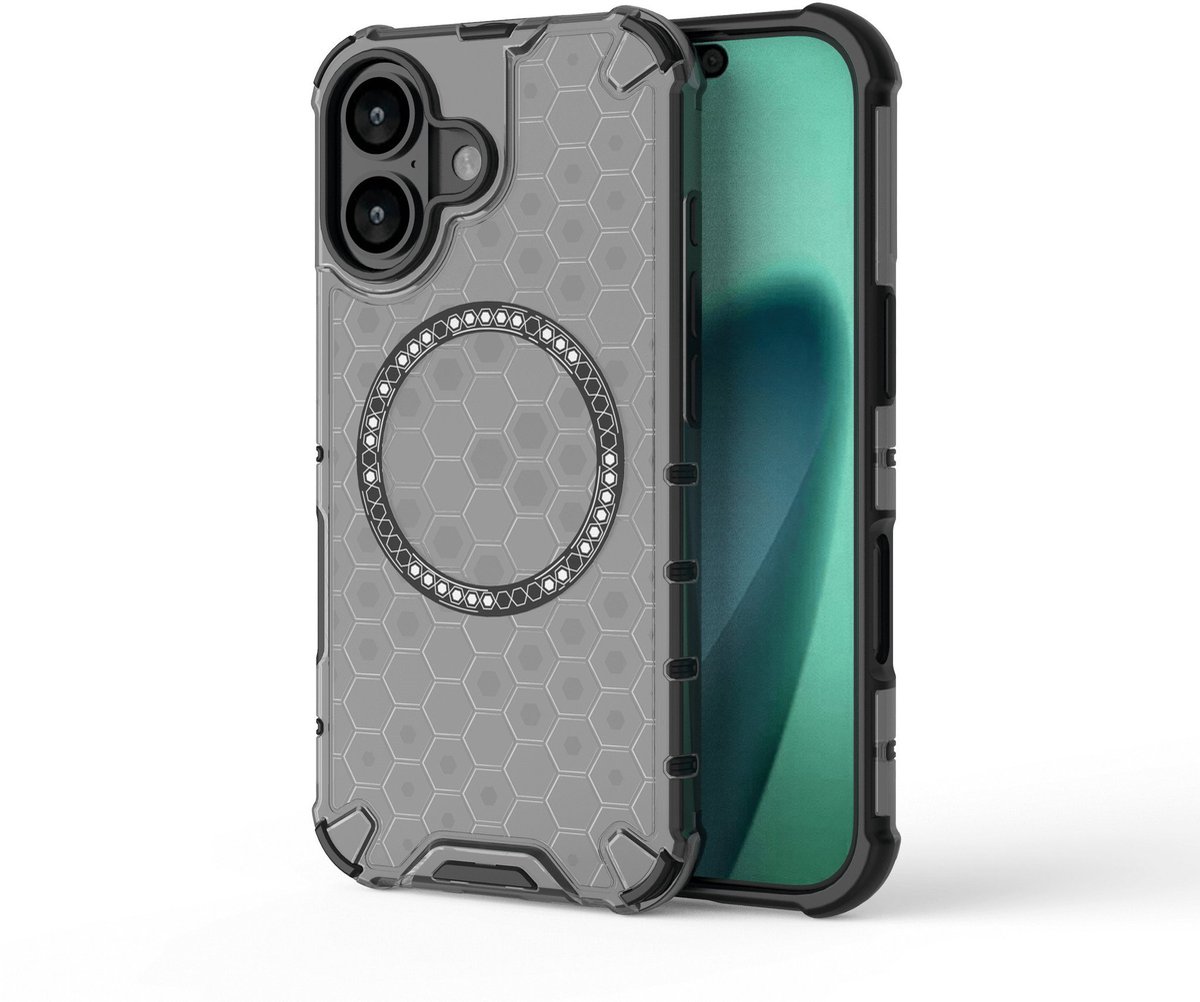 Hoesje geschikt voor iPhone 17 Hoesje - Solidenz HexArmor MagShield - MagSafe compatibel - Anti Shock Backcover