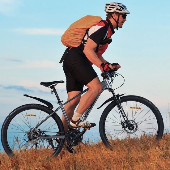 Fiets Mountainbike VANKEL 29 inch - Hardtail mountainbikes - Shimano 21 versnellingen - Shimano Derailleur met dubbele schijfremmen - Geschikt voor lengtes vanaf 160 cm - voor dames en heren - Grijs van Fiets. — afbeelding 4