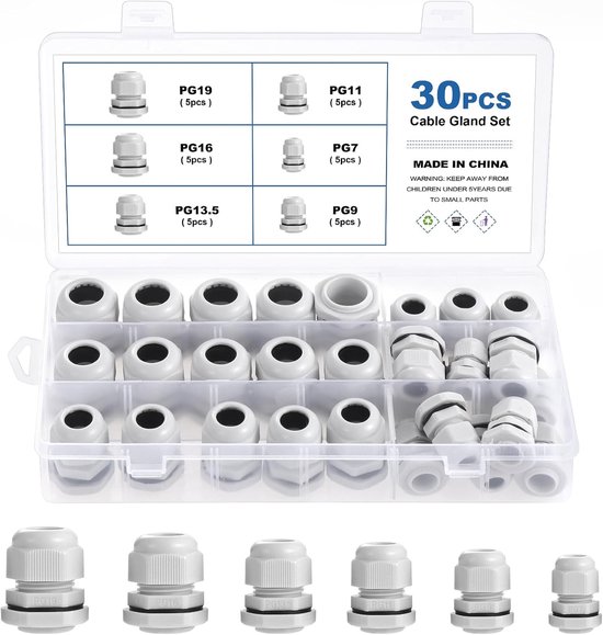M16 IP68 V-Tec Kabeldoorvoer Met Trekontlasting - 2022845 [10 Stuks M16 IP68 V-Tec Kabeldoorvoer Met Trekontlasting - 2022845 [10 Stuks
