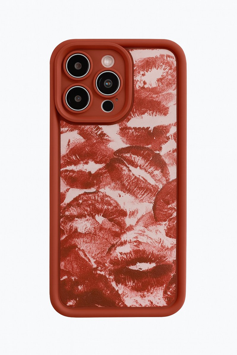 Rode Lippen Hoesje Geschikt voor iPhone 15 pro Telefoonhoesje Case Print Lippenstift Patroon