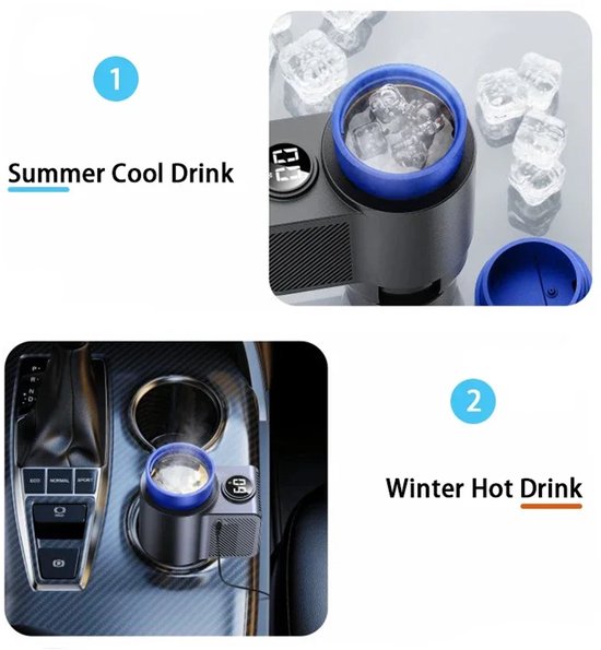 2-in-1 Auto Bekerwarmer & Mini Koelkast - Elektrische Thermosmok om Drankjes te Verwarmen of Koelen van LifeGoods — afbeelding 5