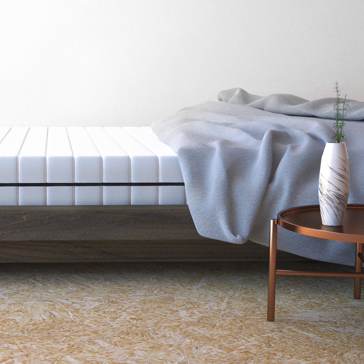Matras 200 x 200 cm - Hoogte ca. 15 cm - Ergonomische matras - Koudschuimmatras met 7 zones - Matras tweepersoons - Admende matrassen - Matras gemiddeld