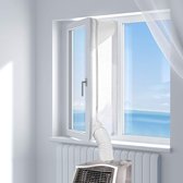 Raamafdichting - Airco Raamafdichtingskit - 400CM - Wit - klittenband bevestiging - voor mobiele airconditioning - Polyester