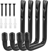 Maclean - Set van 4 Ophanghaken - muurbeugels - Staal - max. belasting 22kg/beugel, MC-489