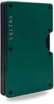 Portefeuille Veltra - Porte-cartes - Minimaliste - Homme et femme - Protection RFID - Aluminium - Jusqu'à 15 cartes - Mécanisme à ressort - Pince à billets - Billets - Vert émeraude