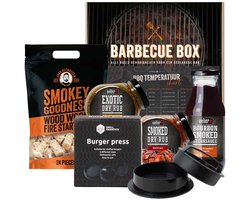 Barbecue Box met Weber items | Barbecue cadeaupakket | Hamburger pakket | Hamburger cadeaupakket | BBQ Cadeaubox | Zomerpakket | Zomer cadeau | Zomer cadeau man | BBQ accessoires cadeau | BBQ spullen cadeau | Vaderdag cadeau | Weber cadeau