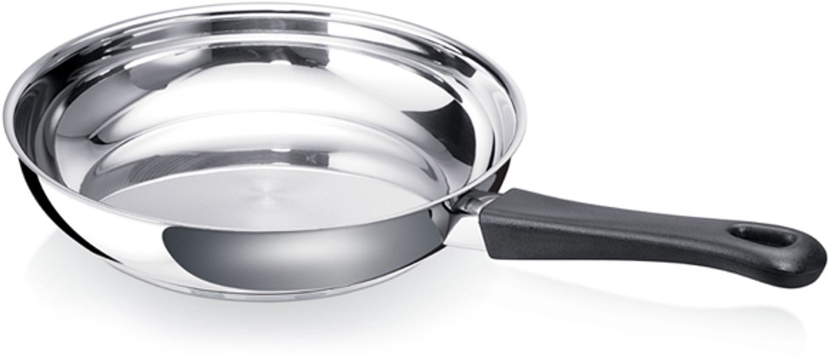 Koekenpan in roestvrij staal van 24 cm - beka - 12037244