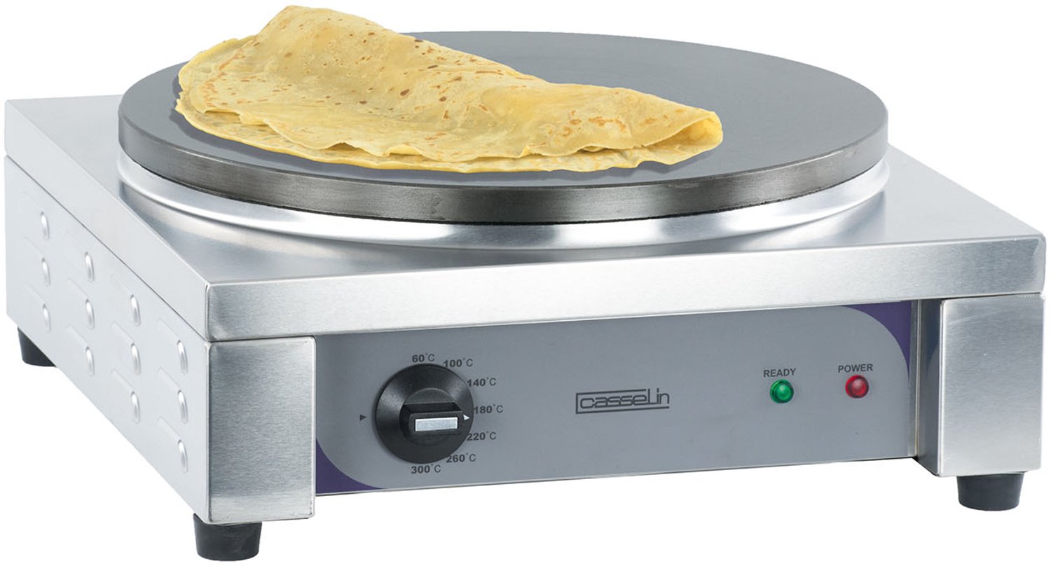 vierkante crêpemaker 2200w 35cm roestvrij staal - casselin - ccc35e