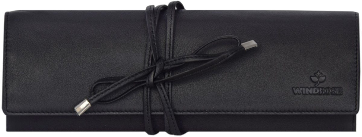 WINDROSE sieradendoos Nappa Jewellery Roll Black zwart