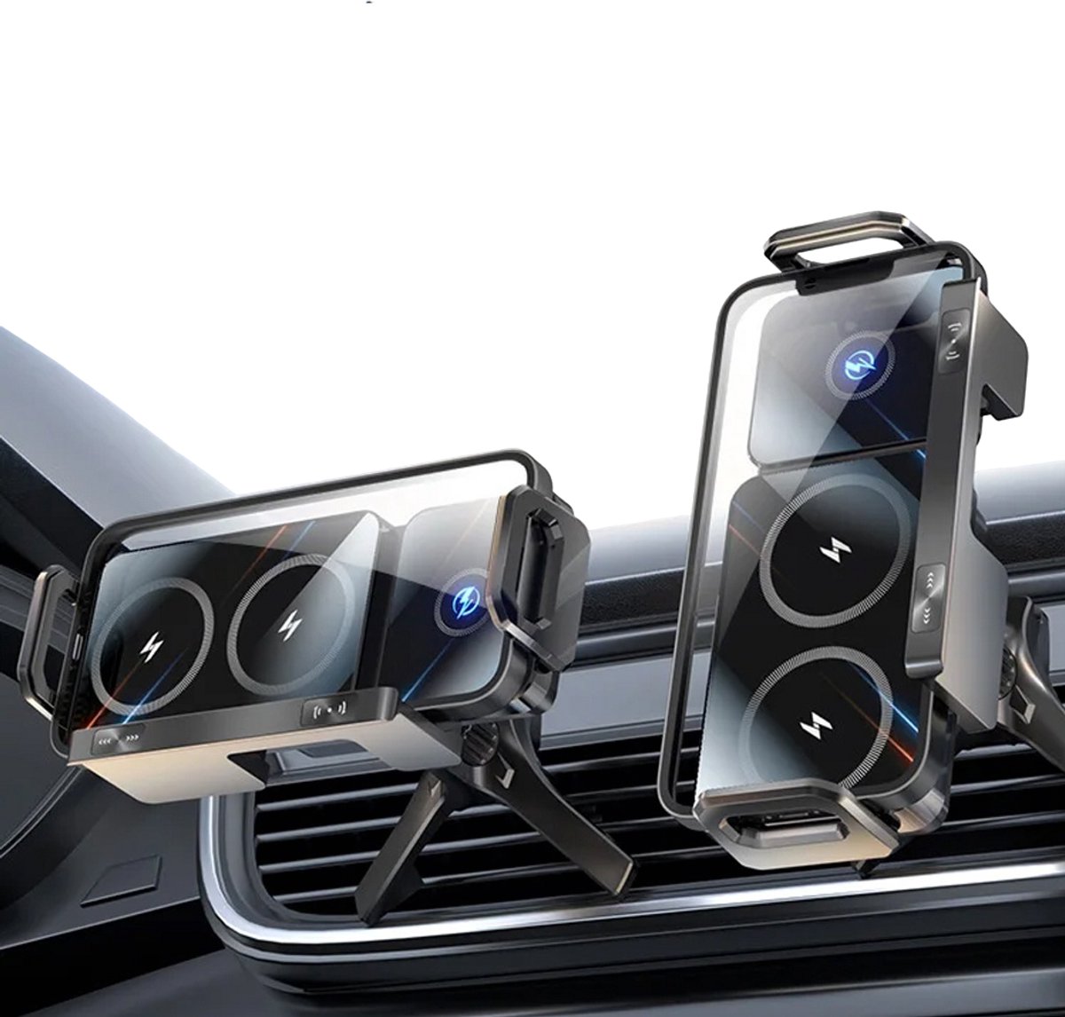 Verstelbare Telefoonhouder met Lader - Auto - Telefoon - Oplader - Houder