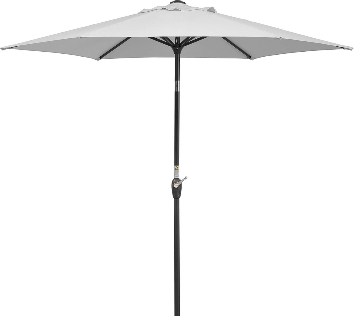 Titel: Parasols zilvergrijs ca. 220 cm 6-delig ronde parasol Ø - Bilbao