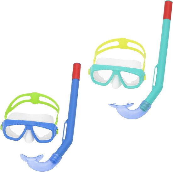 Lunettes et tuba pour Enfants Blauw turquoise (1 pièce)