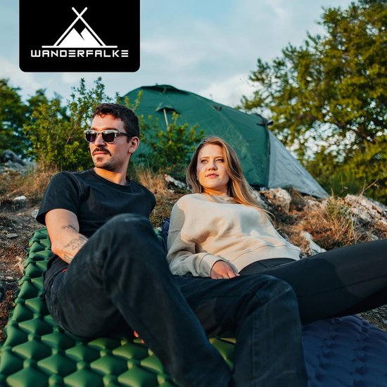 Camping luchtmatras - ultralicht en comfortabel - 1 stuk - groen - 190 x 66 x 6 cm van Camping — afbeelding 5