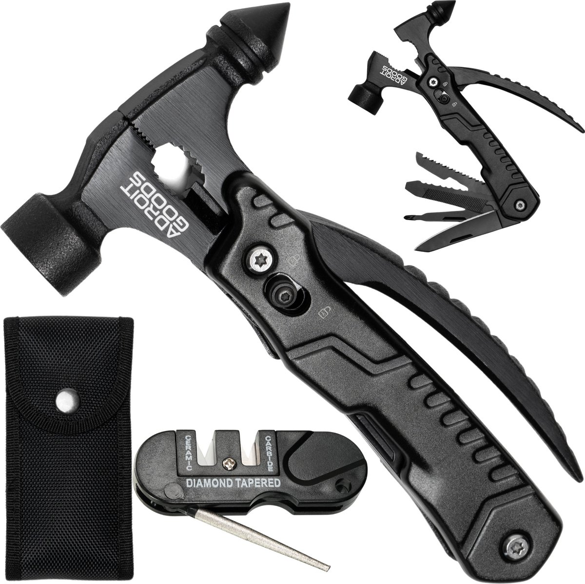 AdroitGoods Multitool Survival Zakmes - Nova X51 - 7 In 1 - Survival mes - Jachtmes - Camping - Kamperen
