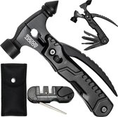 Couteau de poche de Survie multi-outils AdroitGoods - Nova X51 - 7 en 1 - Couteau de Survie - Couteau de chasse - Camping - Camping