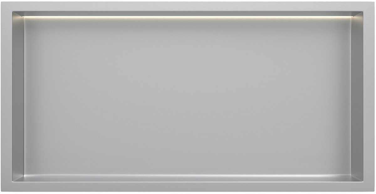 RVS Inbouwnis 30x60x10cm met LED verlichting