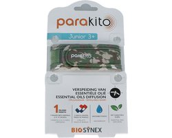 Para'kito - Anti-Muggen Armband Kinderen - Camouflage - Navulbaar en Waterbestendig - Natuurlijke Bescherming met Essentiële Oliën - Inclusief 2 Navullingen