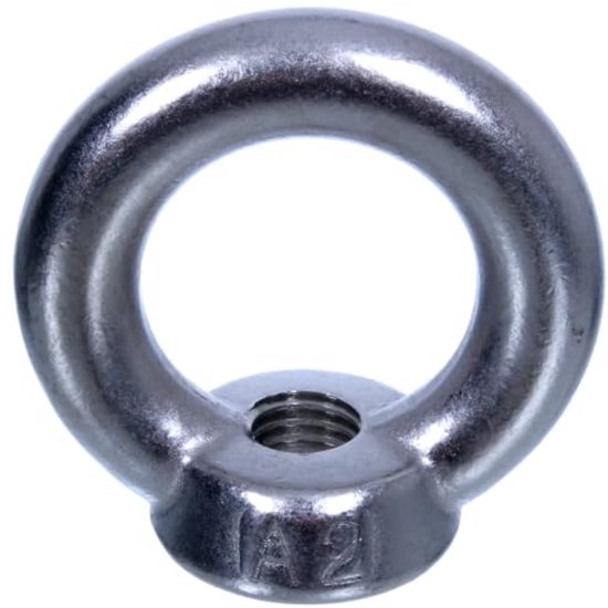 Écrous à anneau NAJDER 5X M16 en acier inoxydable - écrou annulaire DIN 582 - A2 - AISI 304 - écrou à anneau - écrou à œil - vis à anneau - vis à œil - pour montage de câbles accessoires de levage