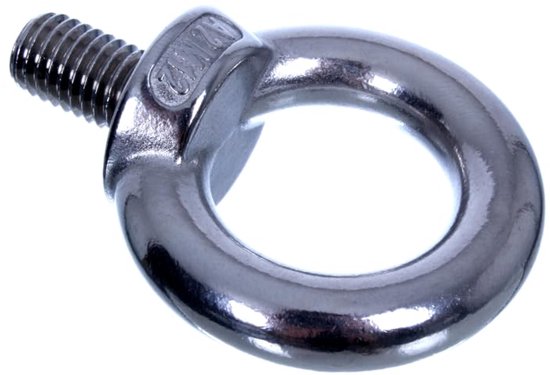 Boulon à œil NAJDER 5X M6 en acier inoxydable - vis annulaire DIN 580 - A2 - AISI 304 - anneau - boulon à œil - pour montage de câbles accessoires de levage